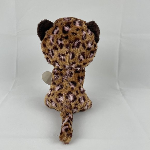 Ty Beanie Boos Patches 6" Plush Leopard Jaguar Cat w/Tags Pink Sparkle Big Eyes - Picture 4 of 7